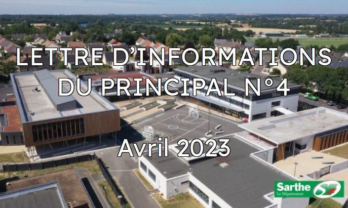 Lettre d’informations du principal n°4 – Avril 2023