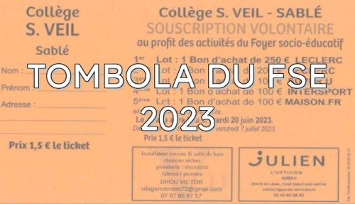 Tombola du FSE 2023